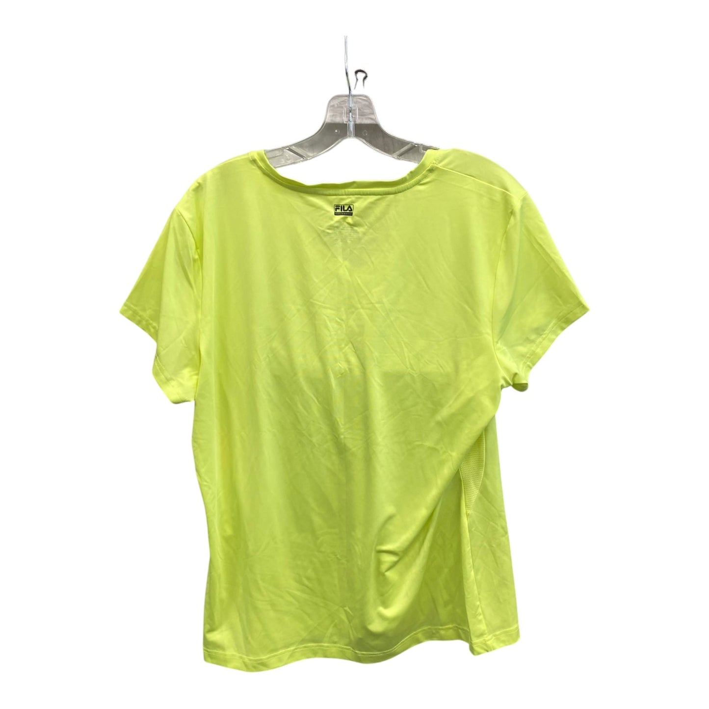 ATHLETIC TOP SS by FILA In YELLOW, Size: 1X