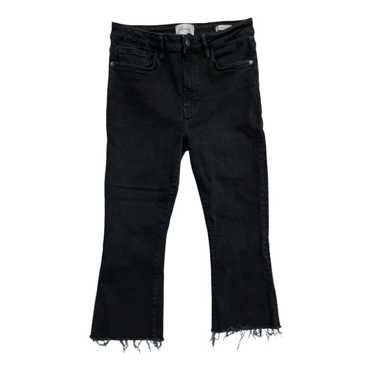 Jeans Boot Cut By Frame In Black Denim, Size:10