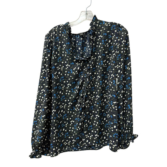 Top Ls By Ann Taylor In Navy, Size:L