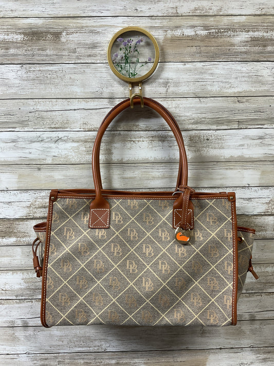 Handbag Designer By Dooney And Bourke In Brown & Grey, Size:Medium