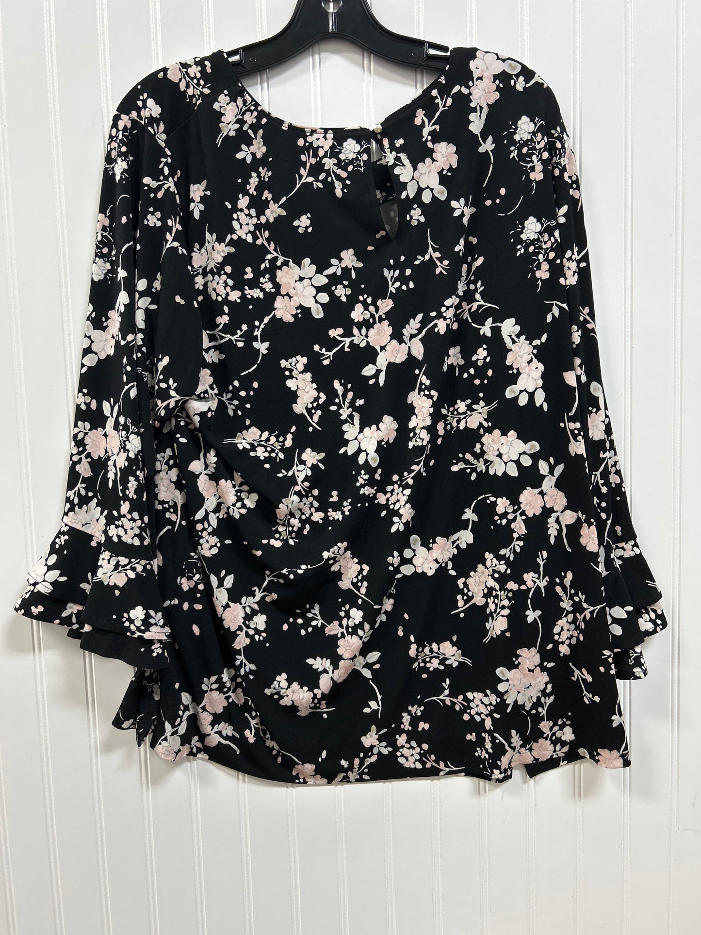 Top Ls By Karl Lagerfeld In Black, Size:1X