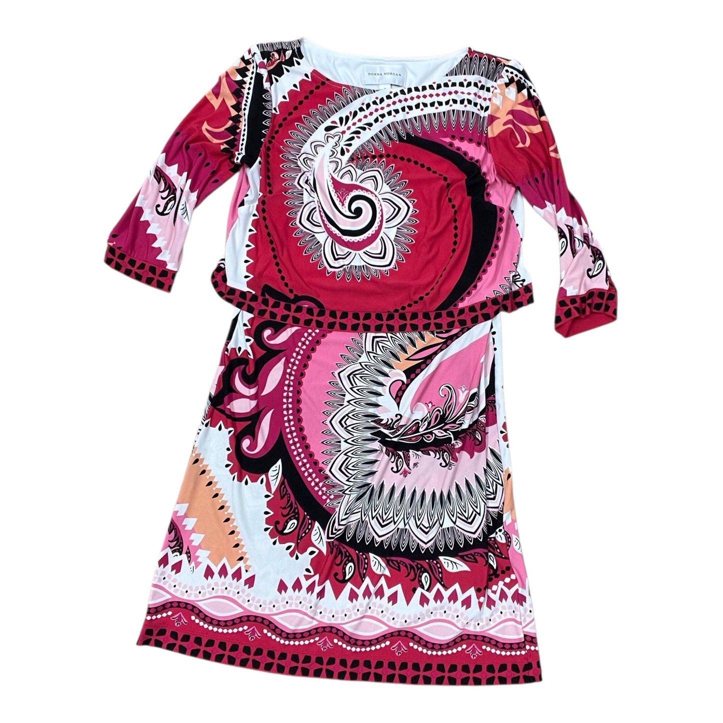 Dress Work By Donna Morgan In Black & Red, Size:S