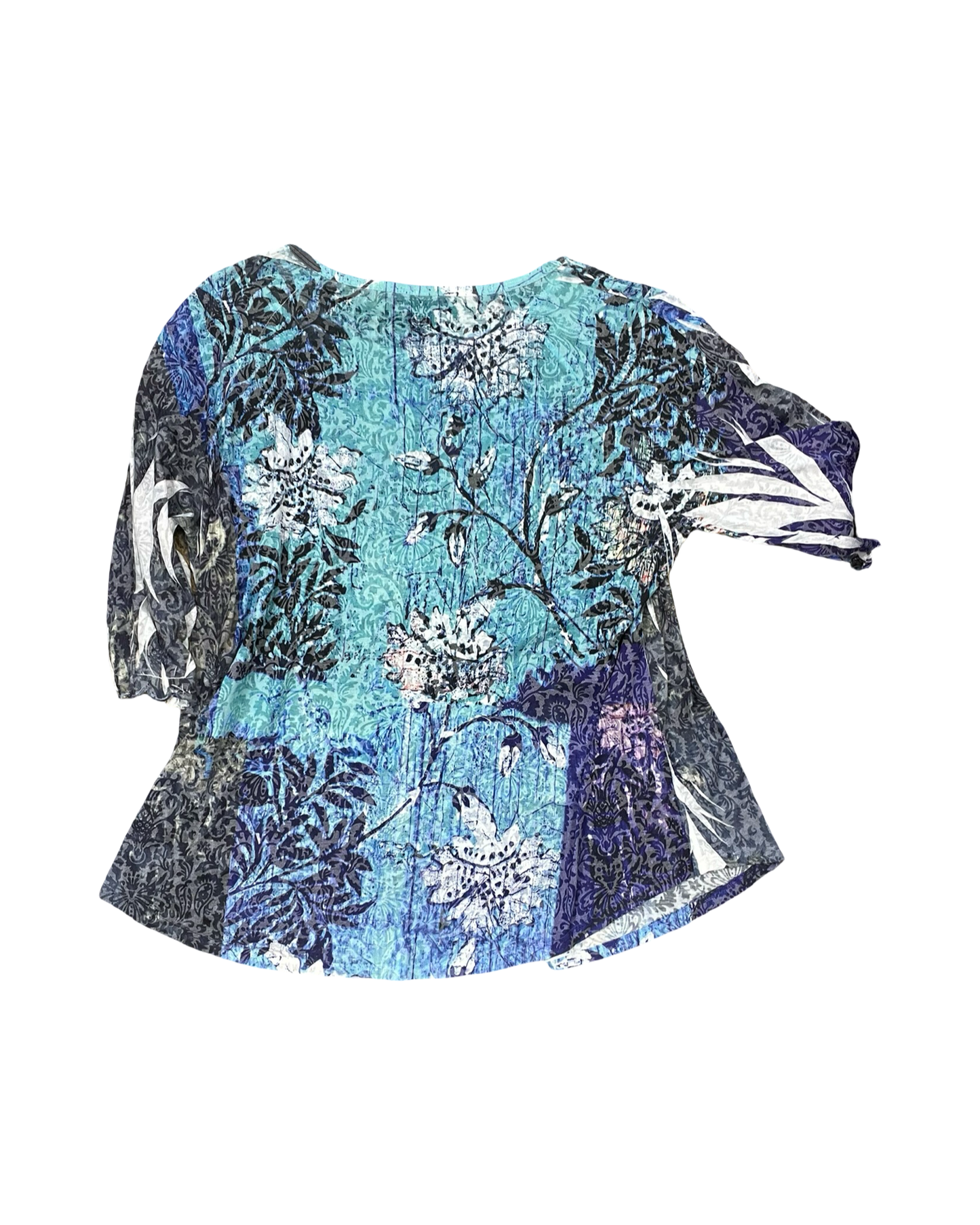 Top 3/4 Sleeve By Clothes Mentor In Blue, Size:Xl