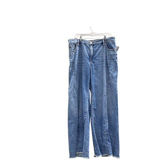 Jeans Wide Leg By Chicos In Blue Denim, Size:18