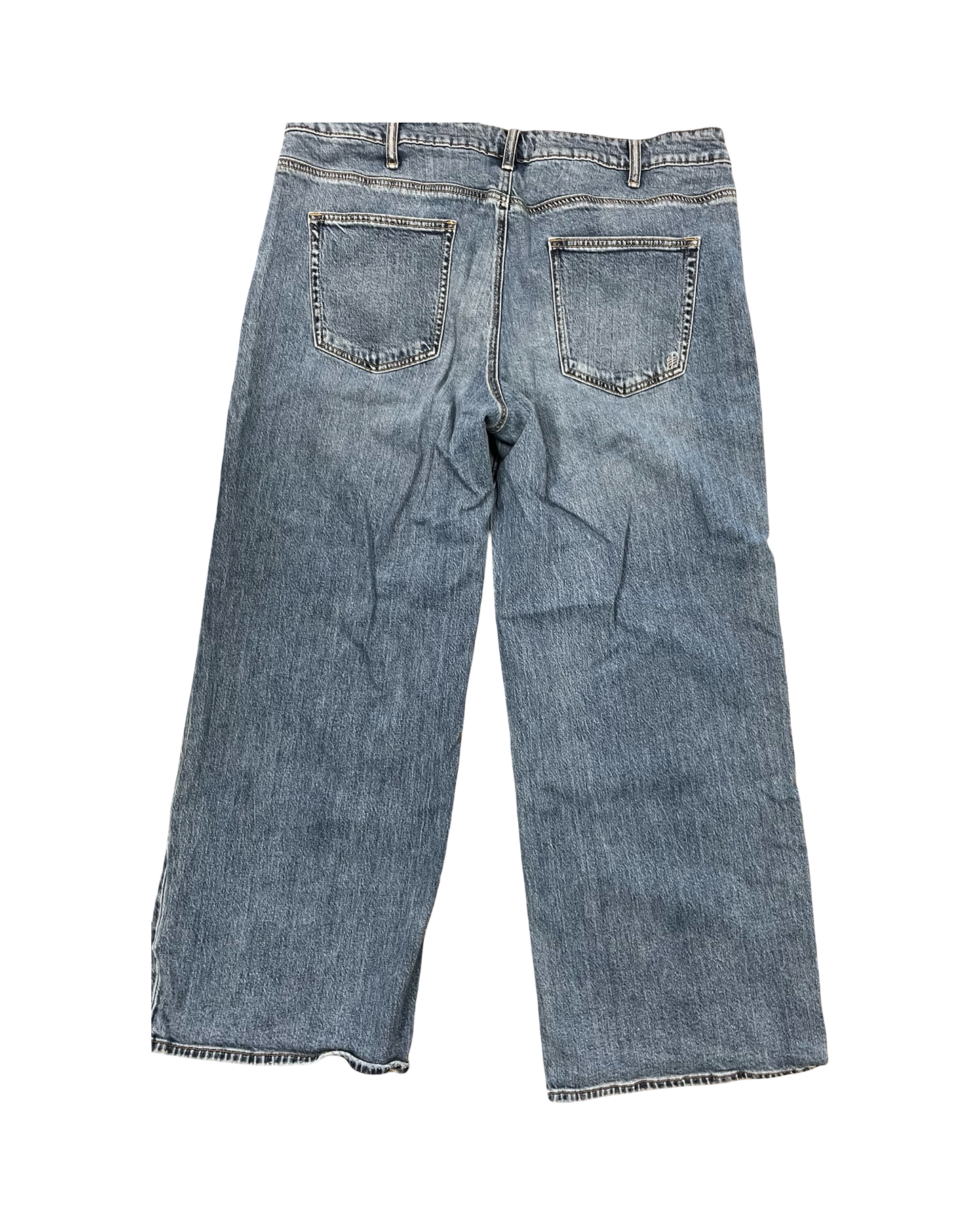 Jeans Wide Leg By Silver In Blue Denim, Size:18