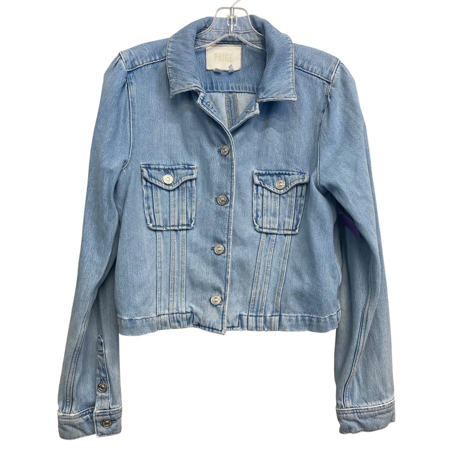 Jacket Denim By Paige In Blue Denim, Size:M