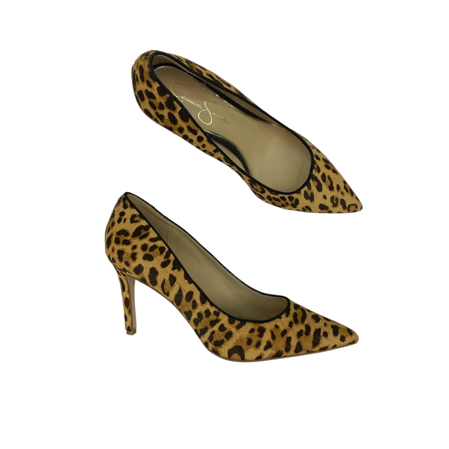 Shoes Heels Stiletto By Jessica Simpson In Leopard Print, Size:9.5