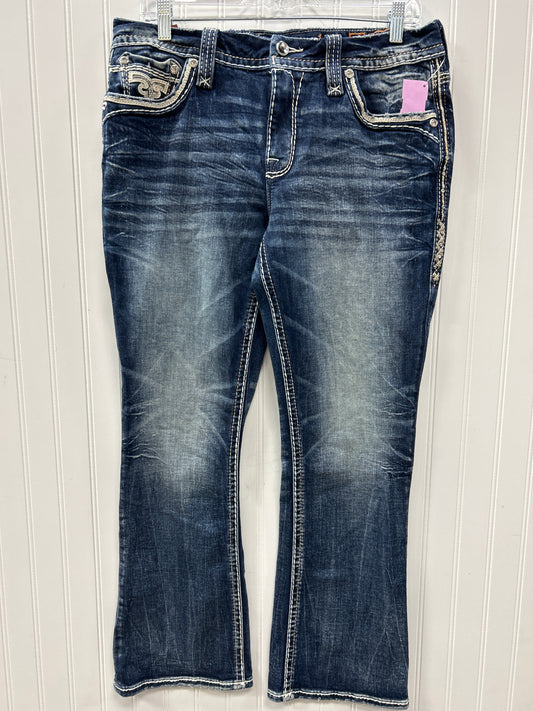 Jeans Boot Cut By Rock Revival In Blue Denim, Size:8