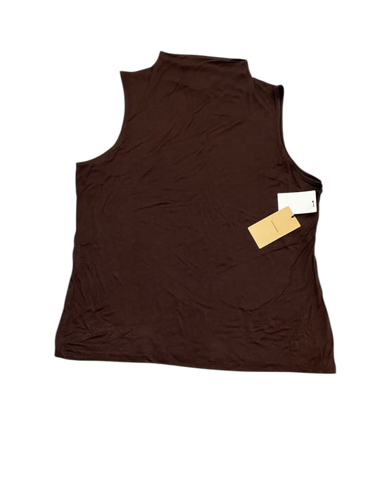 Top Sleeveless By Halogen In Brown, Size:Xl