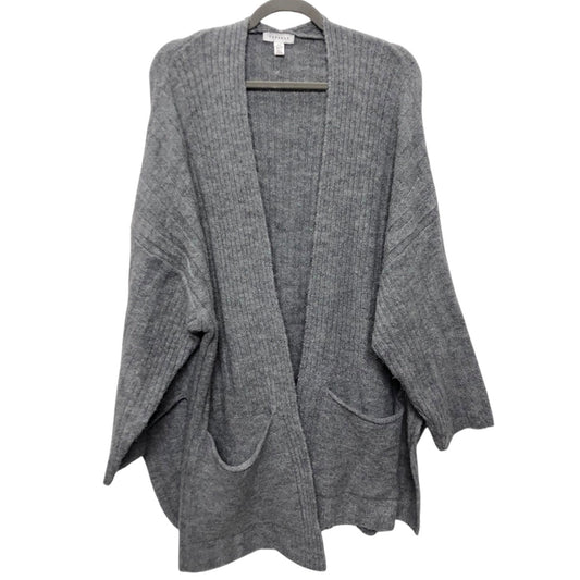 Sweater Cardigan By Top Shop In Grey, Size:M