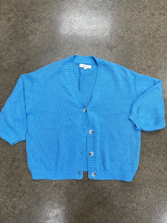 Cardigan By Loft In Blue, Size:Xl