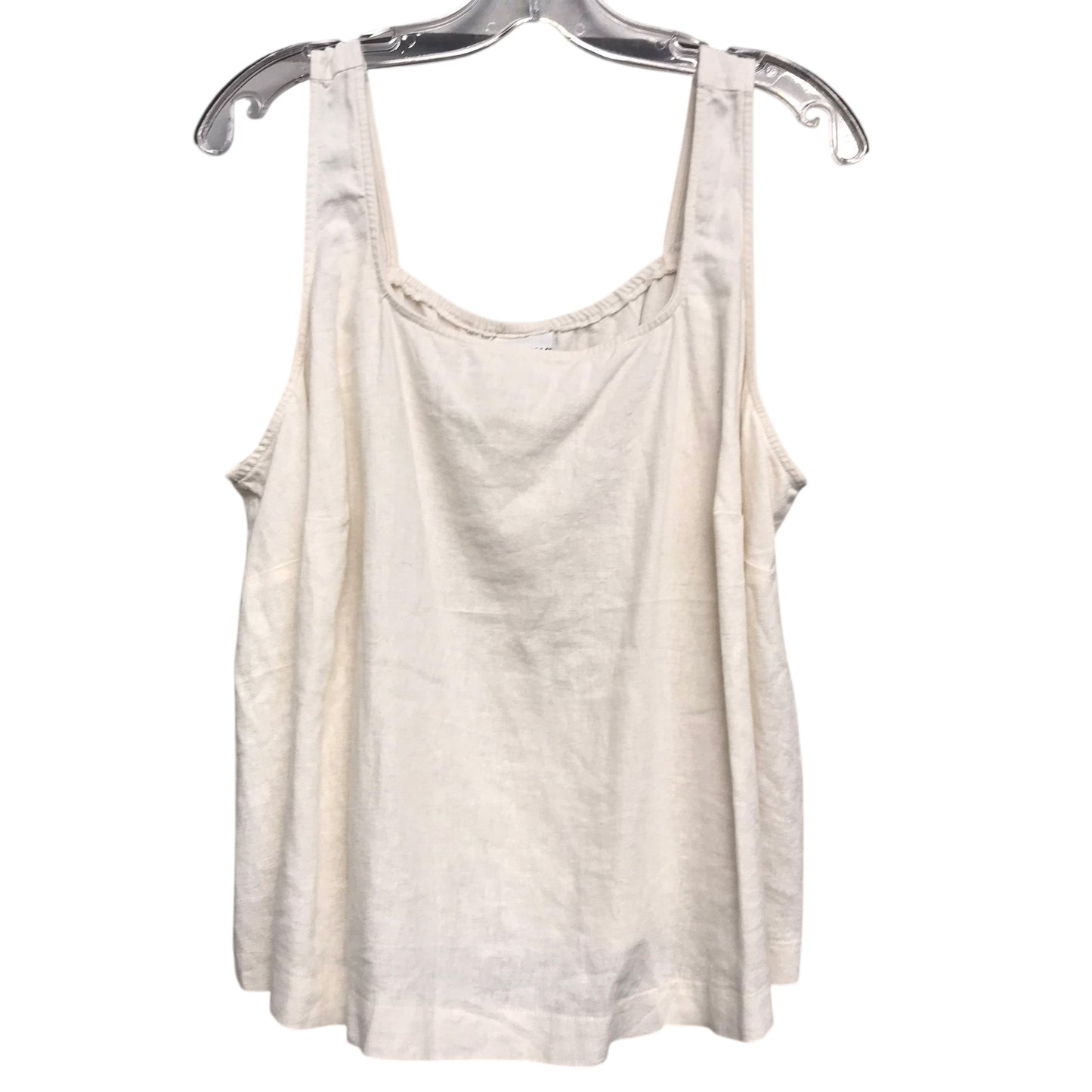 Top Sleeveless By Ava & Viv In Cream, Size:1X