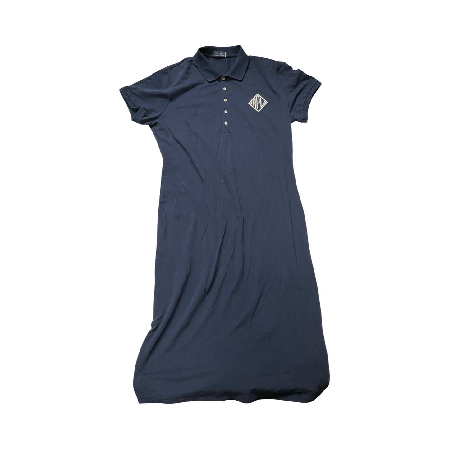 Dress Casual Midi By Polo Ralph Lauren In Navy, Size:L