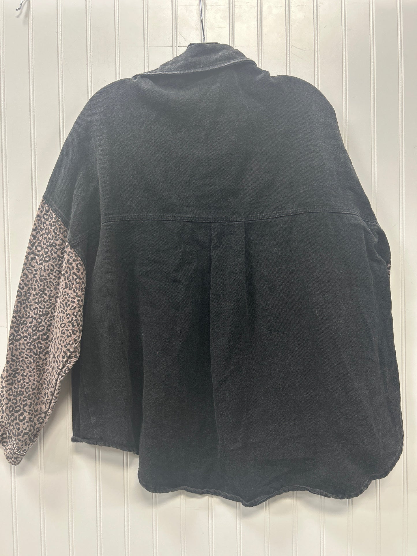 Jacket Denim By Vici In Black Denim, Size:M