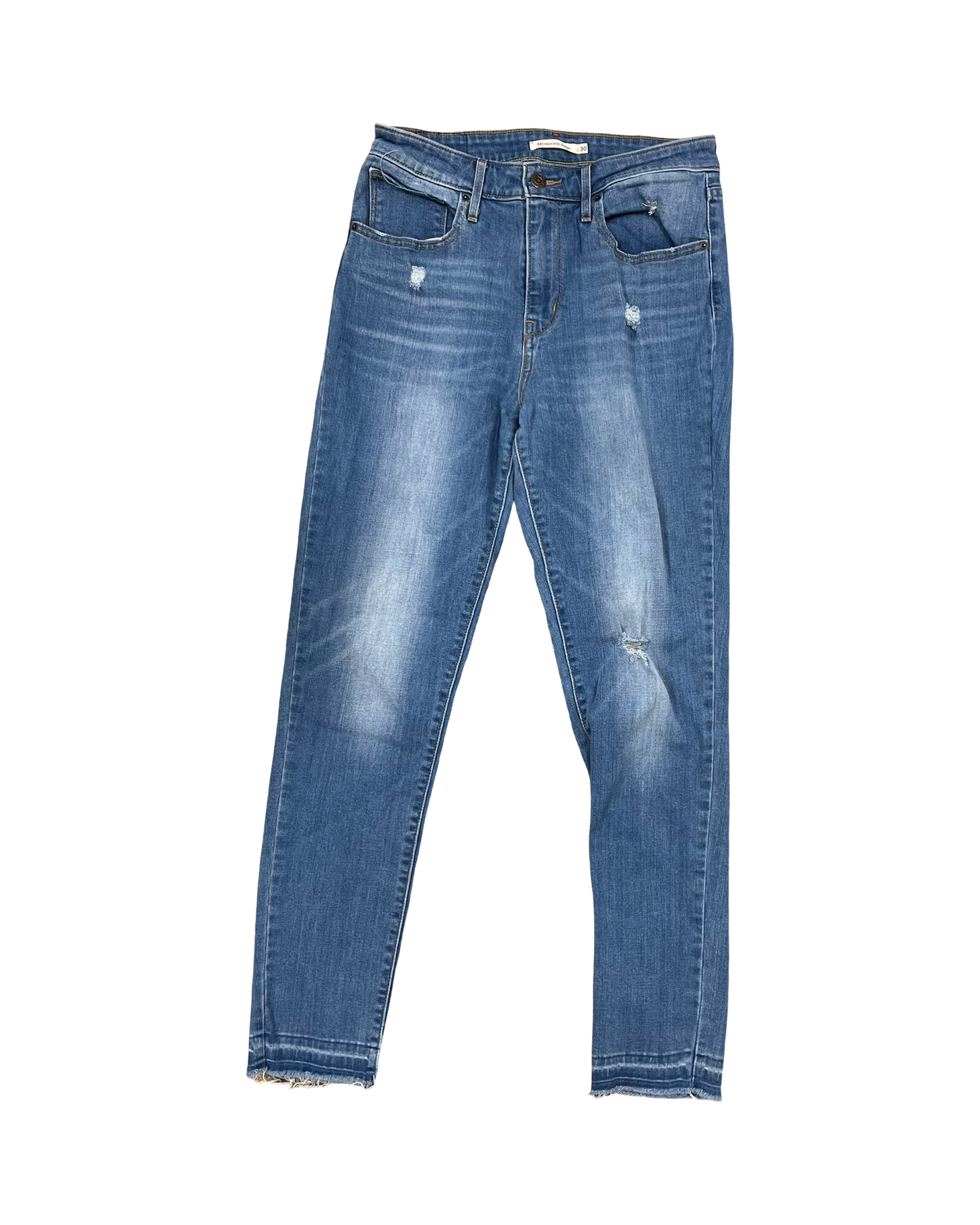 Jeans Skinny By Levis In Blue Denim, Size:10
