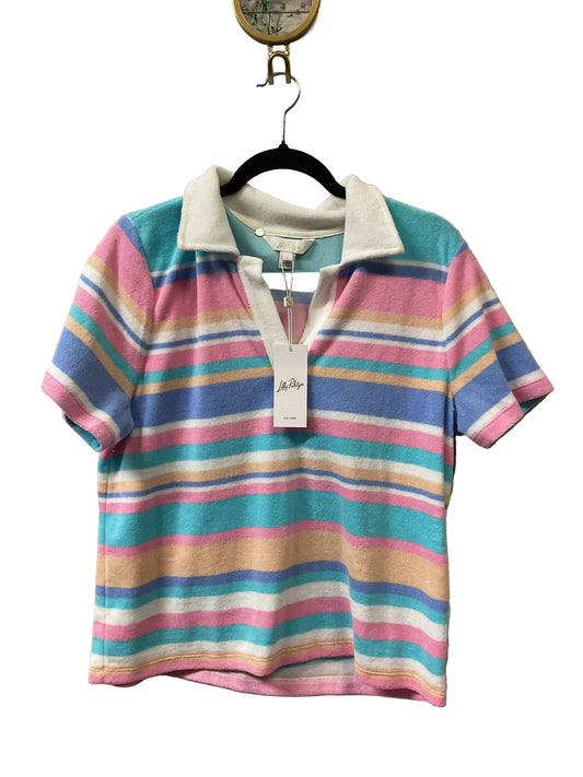 Top Ss Designer By Lilly Pulitzer In Striped Pattern, Size:L