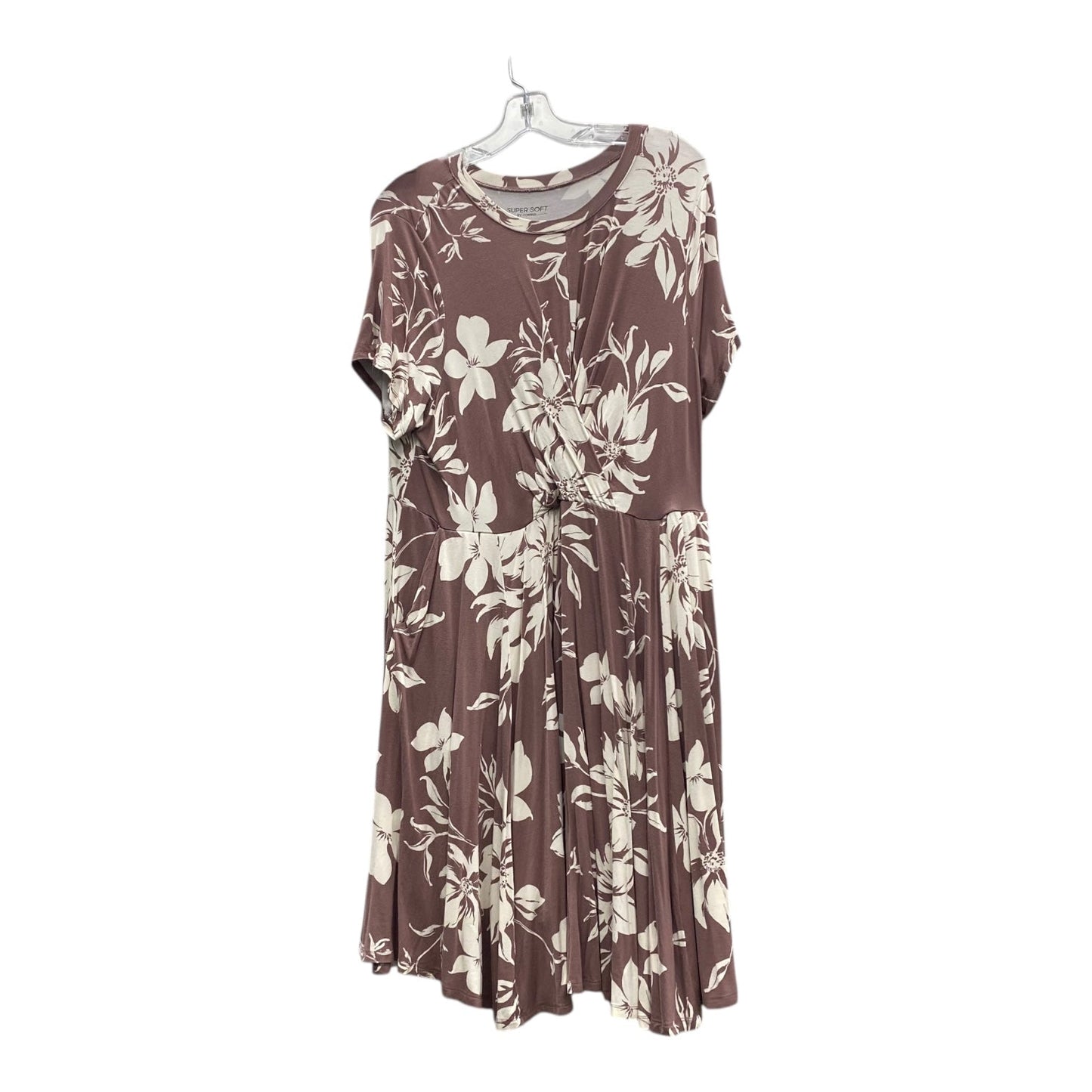 Dress Casual Short By Torrid In Purple & White, Size:2X