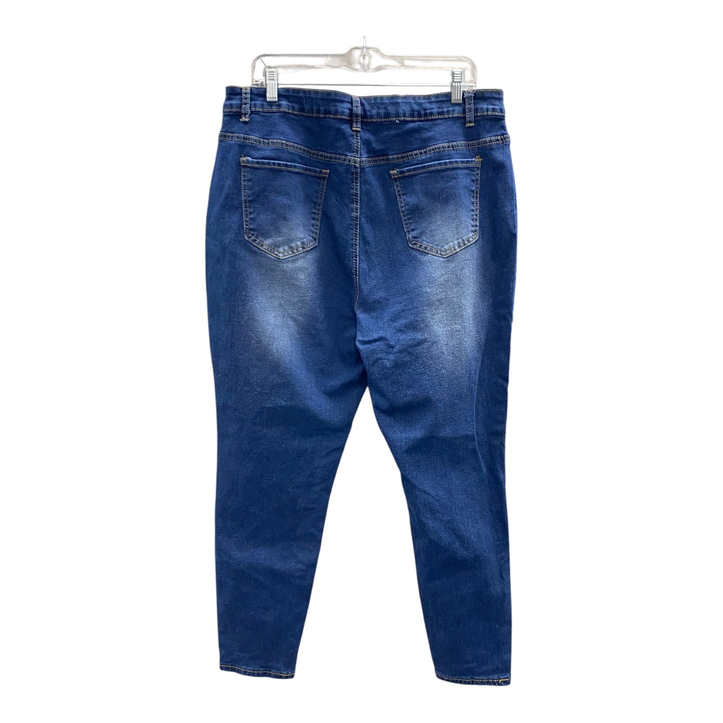 Jeans Skinny By Shein In Blue Denim, Size:20