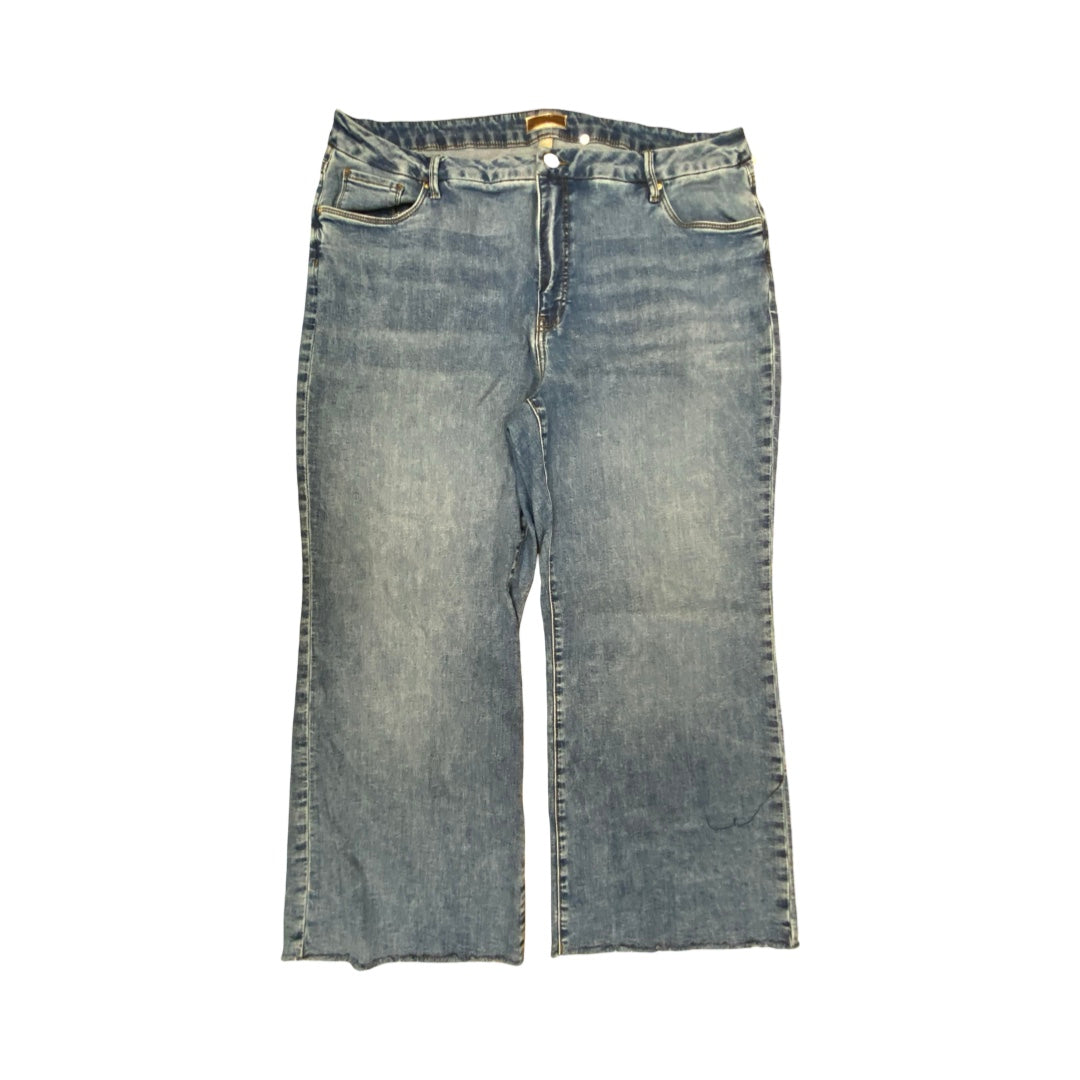 Jeans Wide Leg By Kut In Blue Denim, Size:20