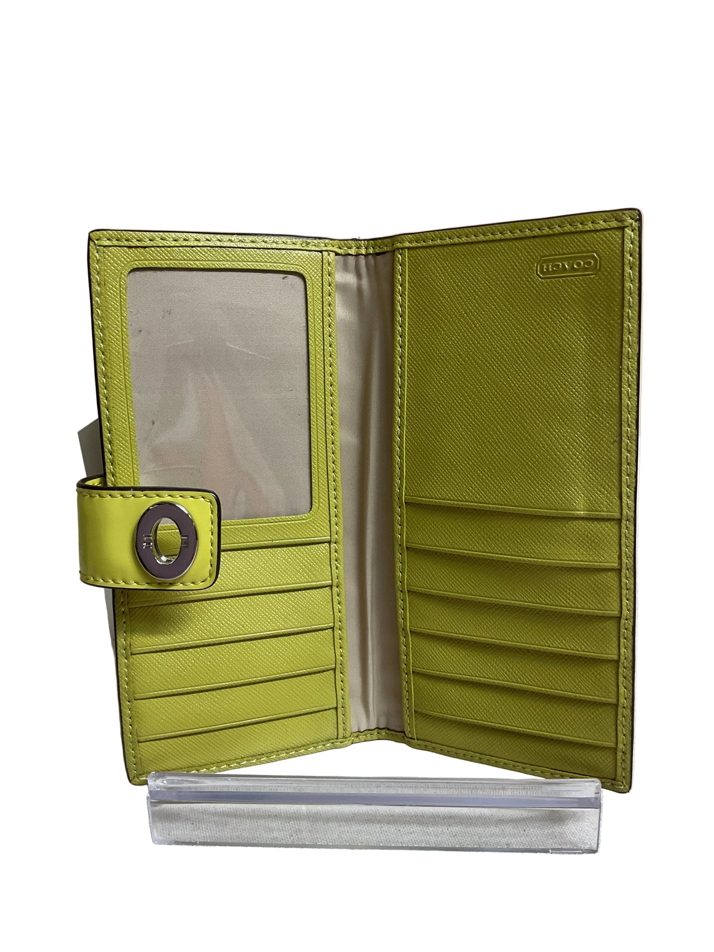 Wallet Designer By Coach In Brown & Yellow, Size:Medium