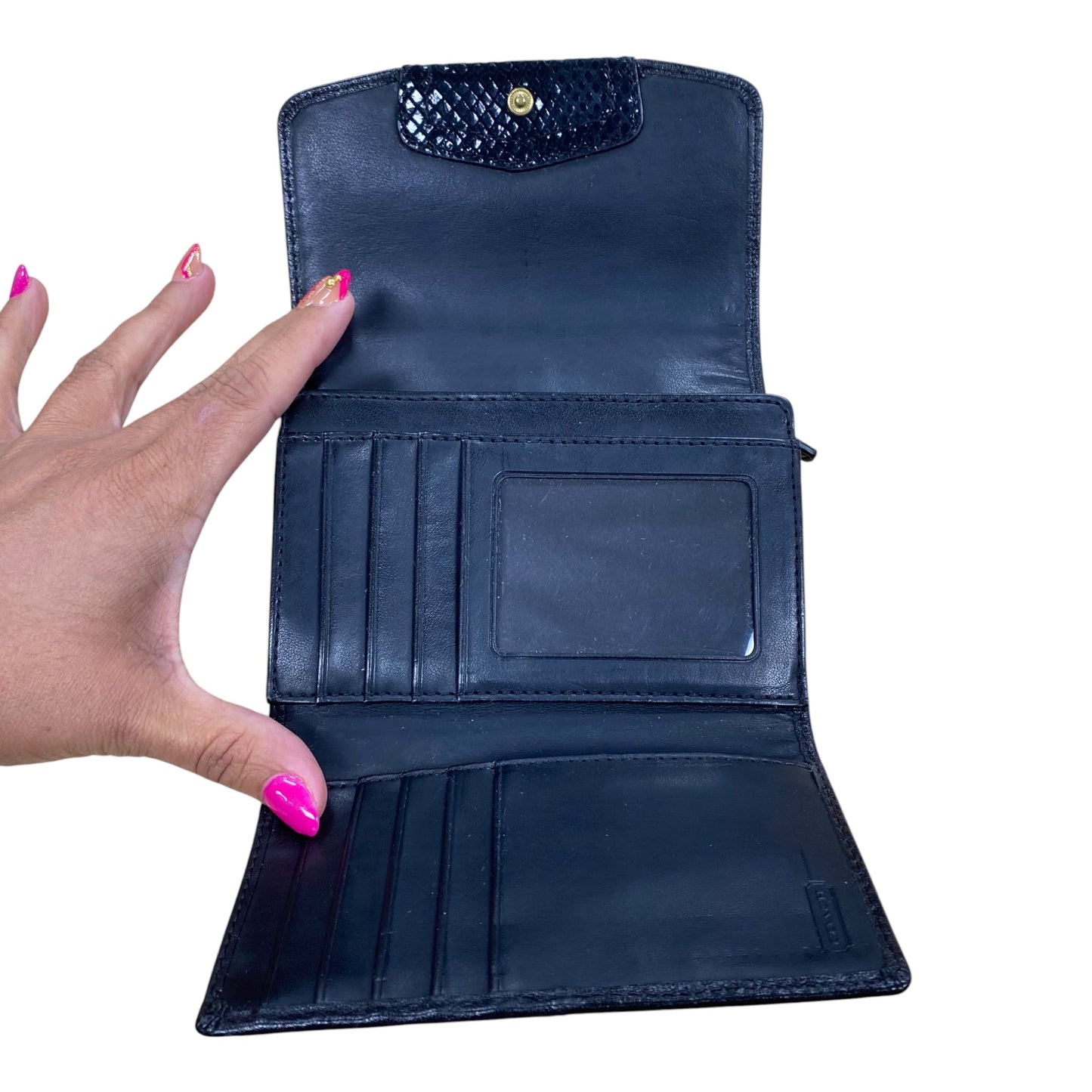 Wallet Designer By Coach In Black, Size:Medium