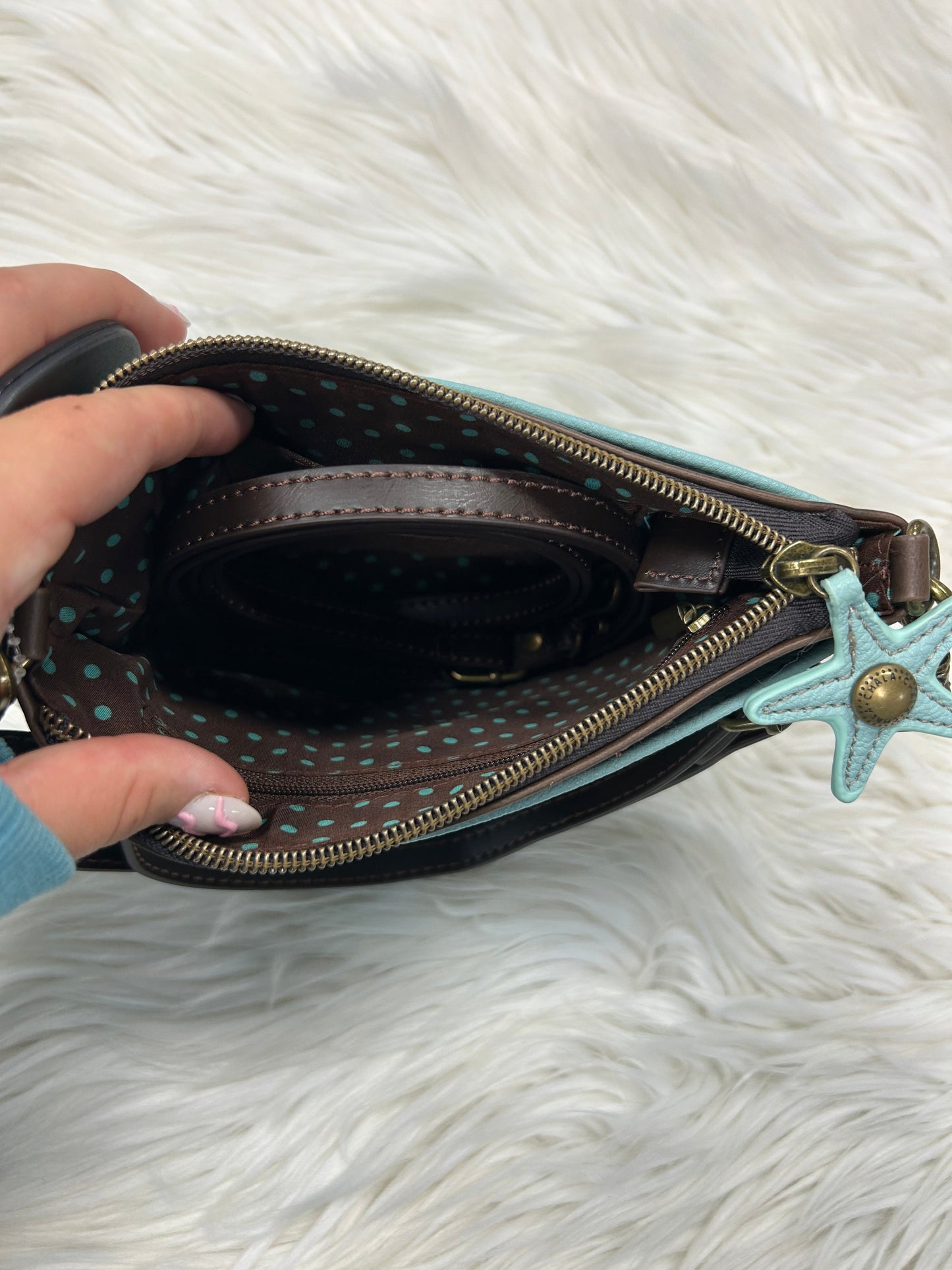 Crossbody By Chala In Blue, Size:Small