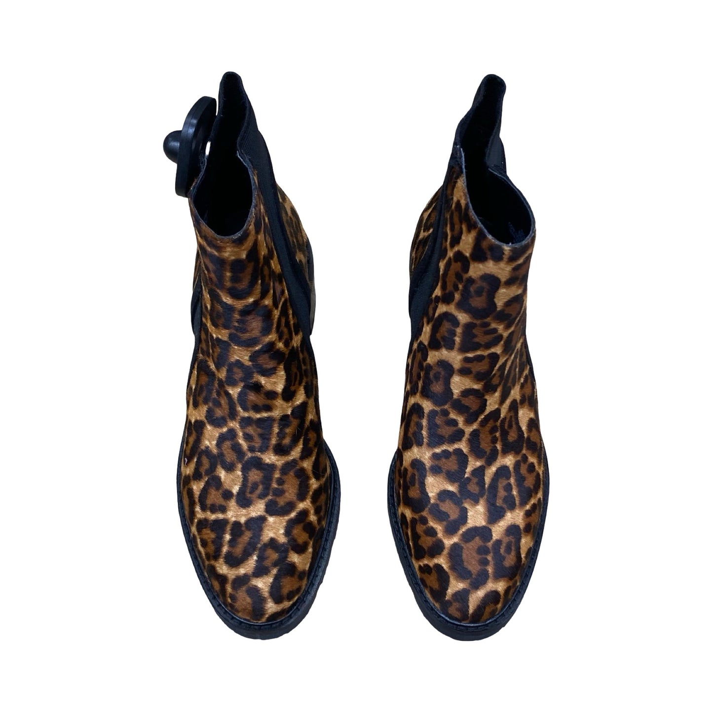 Boots Ankle Heels By Crown Vintage In Animal Print, Size:6