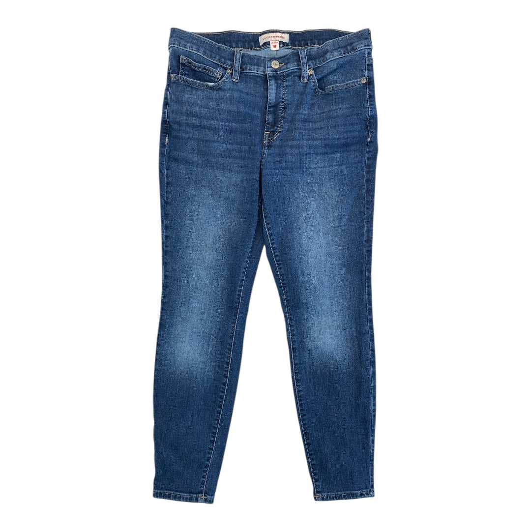 Jeans Skinny By Lucky Brand In Blue Denim, Size:10
