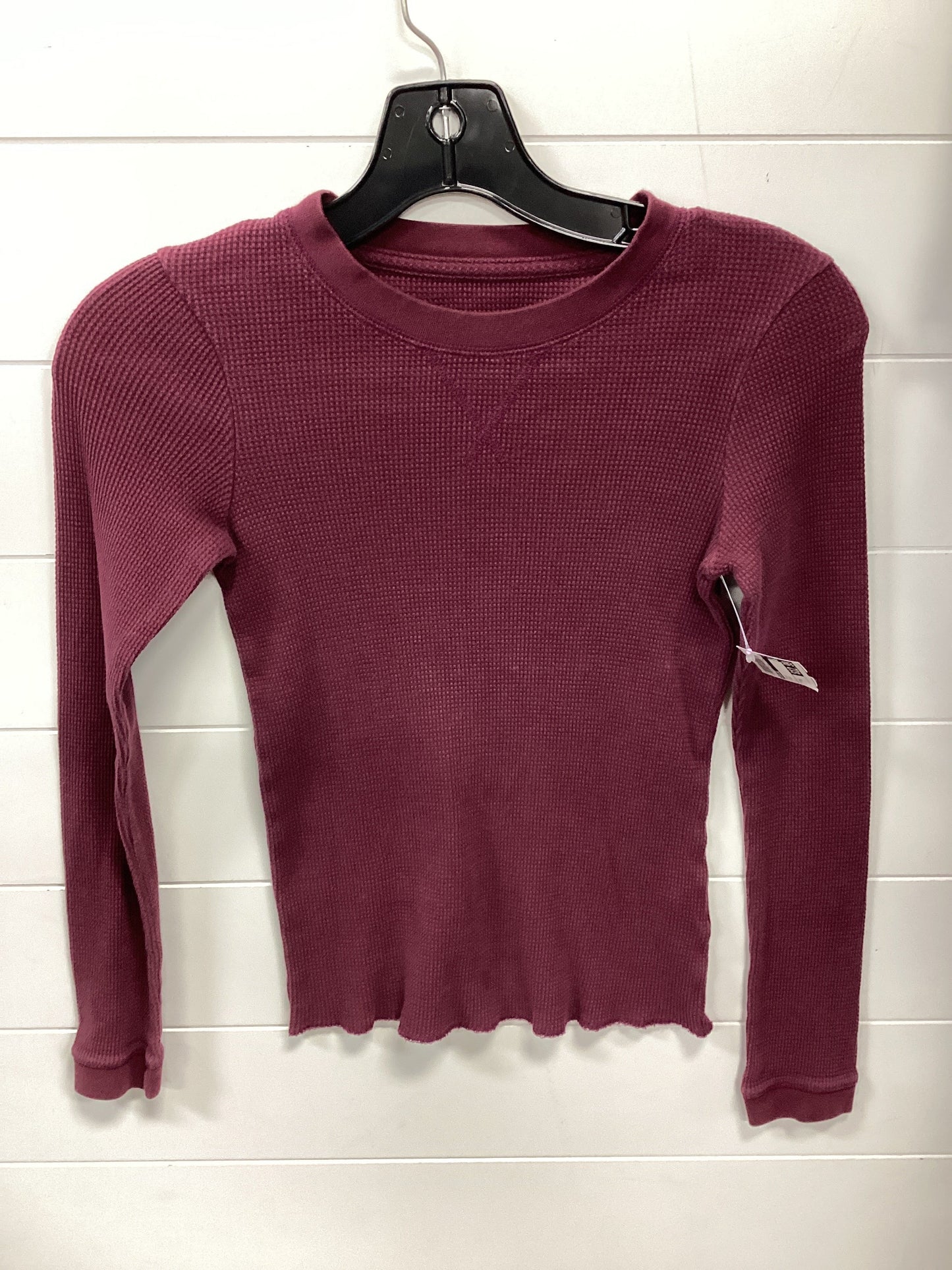 Top Ls By Everlane In Maroon, Size:Xs