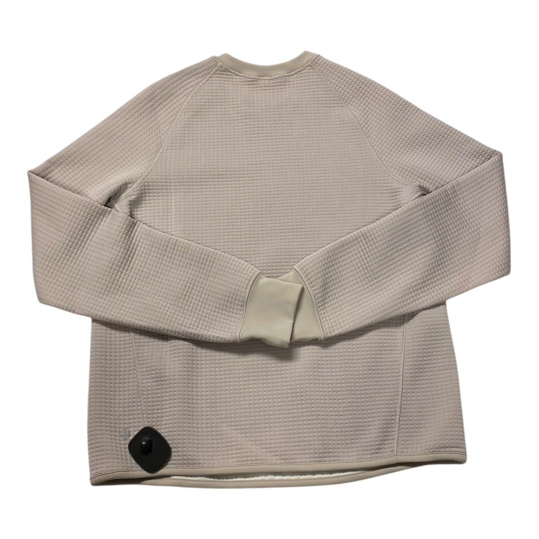 Athletic Top Ls Crewneck By Lululemon In Beige, Size:2
