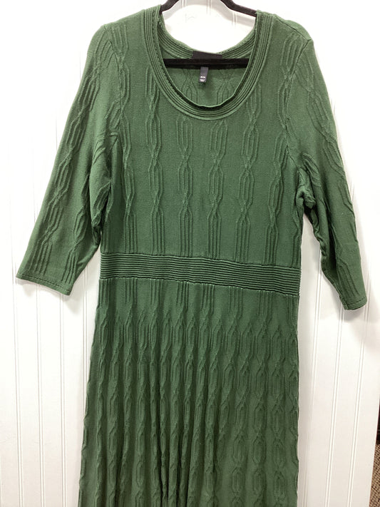 Dress Sweater By Lane Bryant In Green, Size:1X