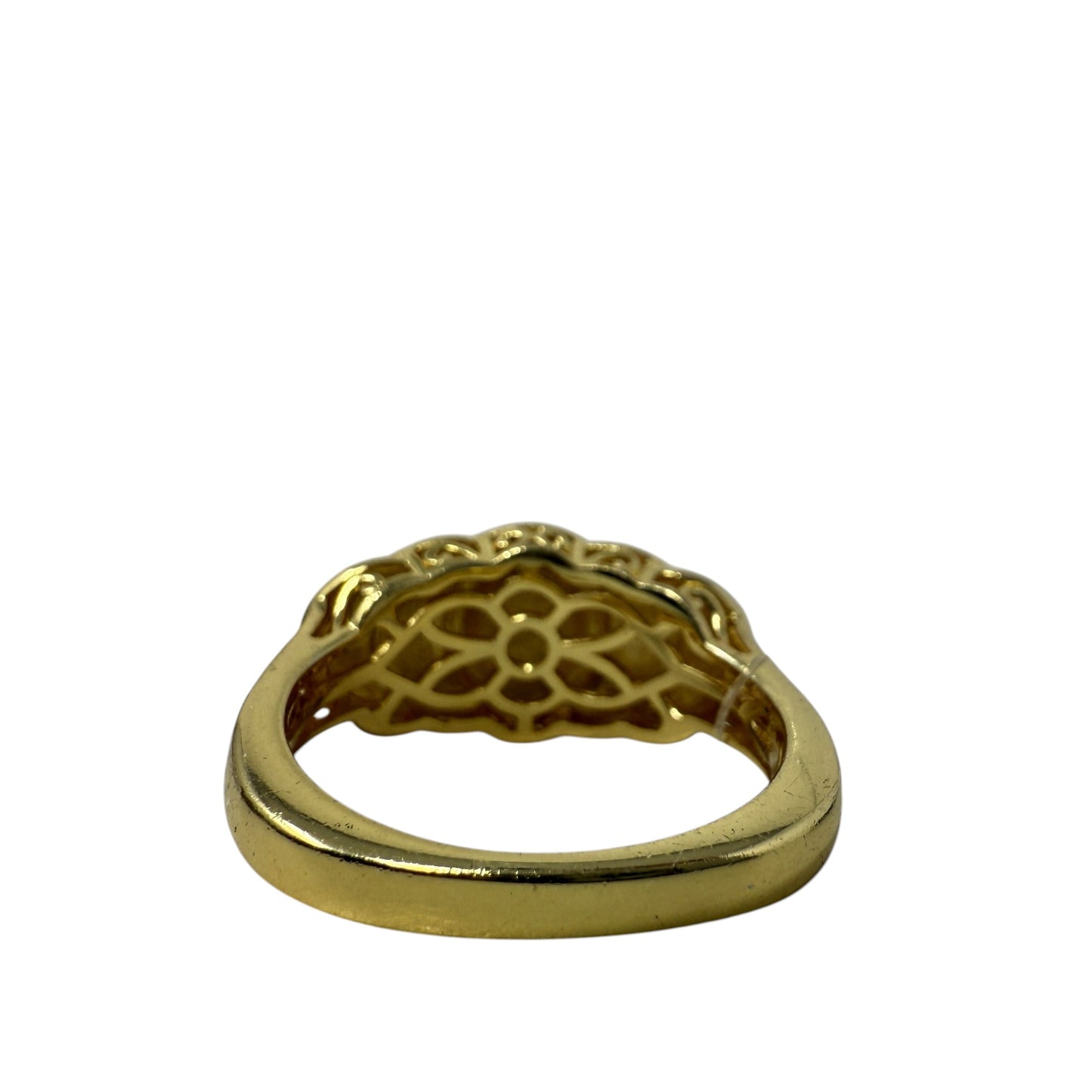 18K Gold Plated Diamond Accent Ring  By STS Karis, Size: 10