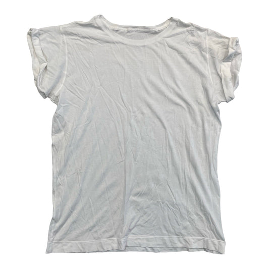 Athletic Top Ss By Lululemon In White, Size:M