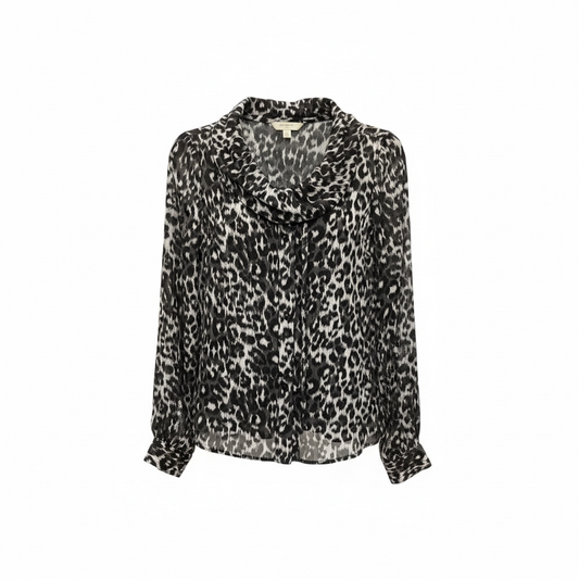 Blouse Designer By Kate Spade In Animal Print, Size: Xs