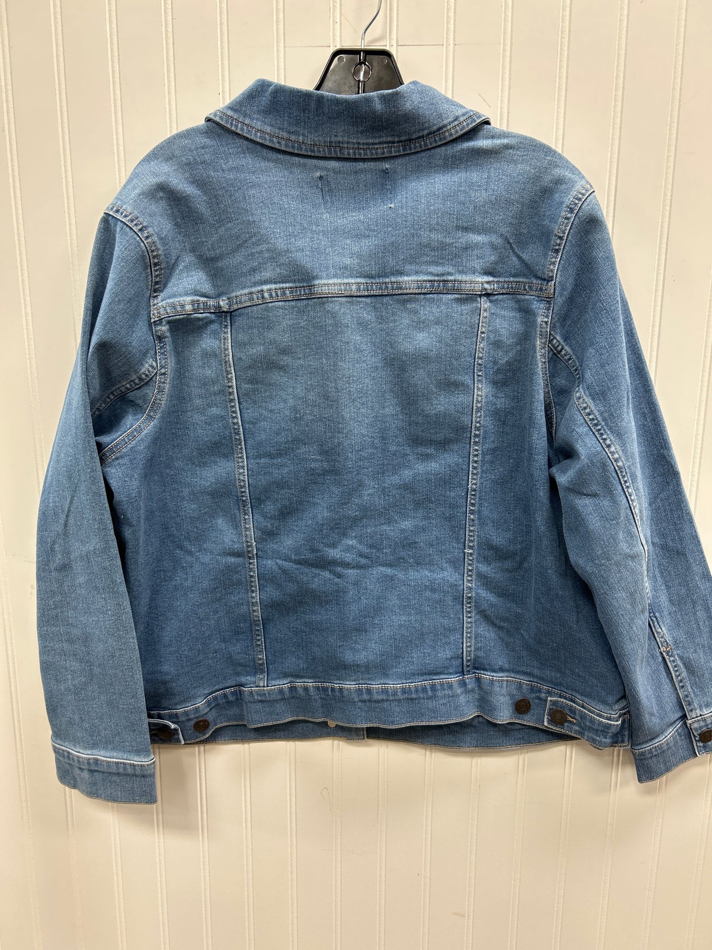 Jacket Denim By Calvin Klein In Blue Denim, Size:2X