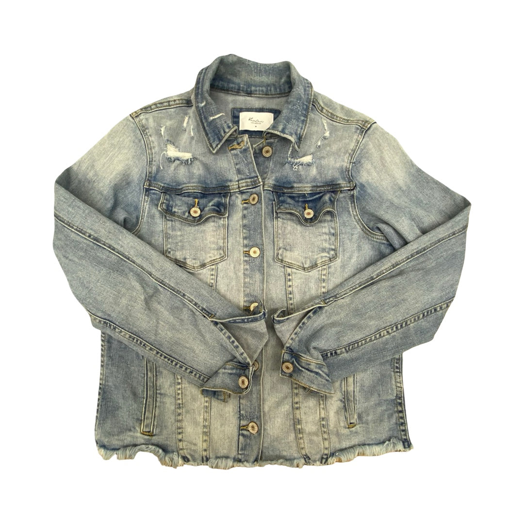 Jacket Denim By Kancan In Blue Denim, Size:M