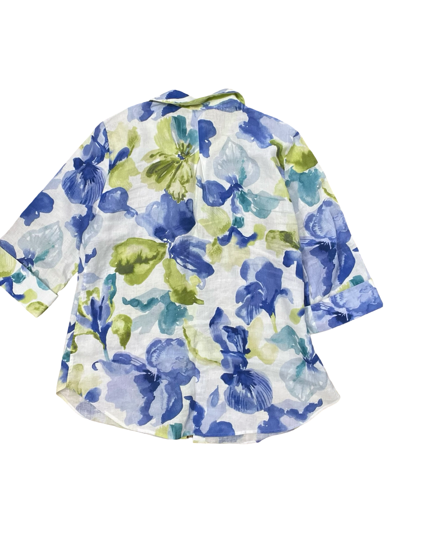 Blouse Ss By Chicos In Blue & White, Size:S
