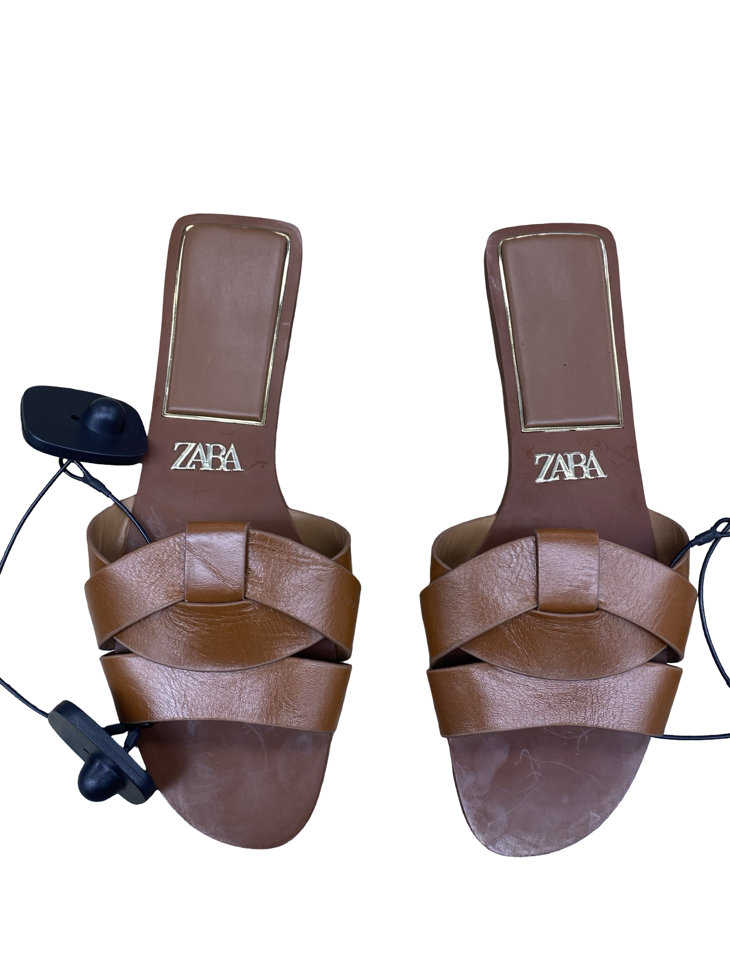 Sandals Flats By Zara In Brown, Size:8