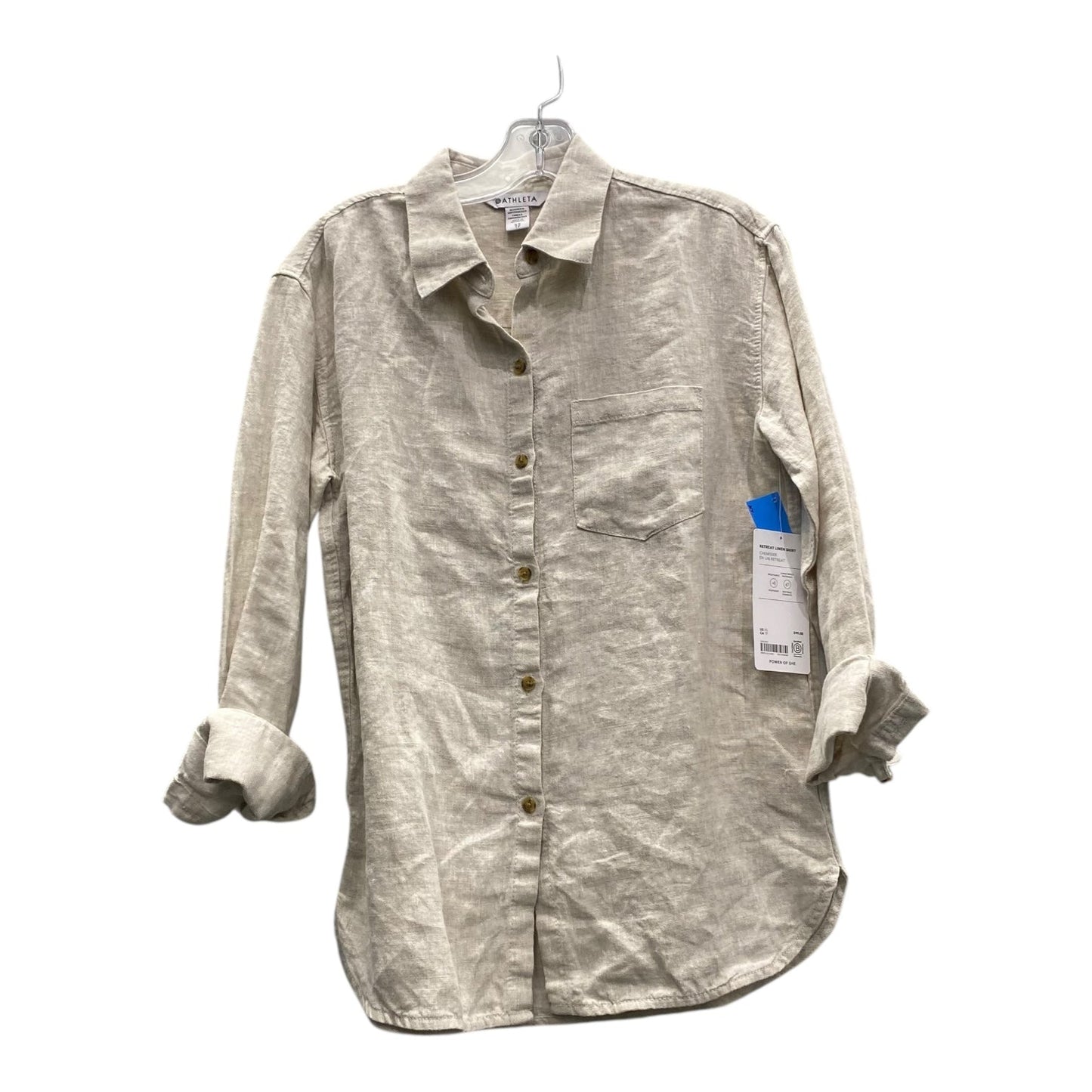 Blouse Ls By Athleta In Cream, Size:Xs