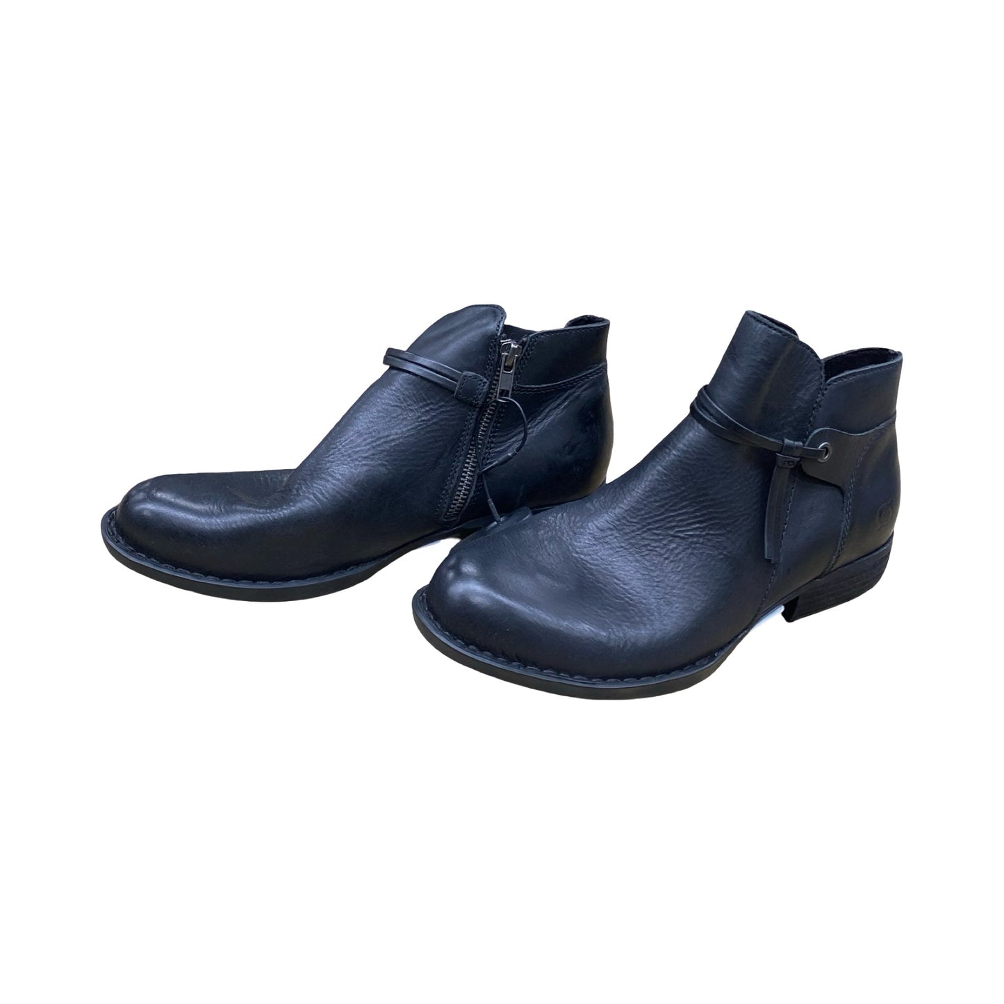 Boots Ankle Heels By Born In Black, Size:7.5
