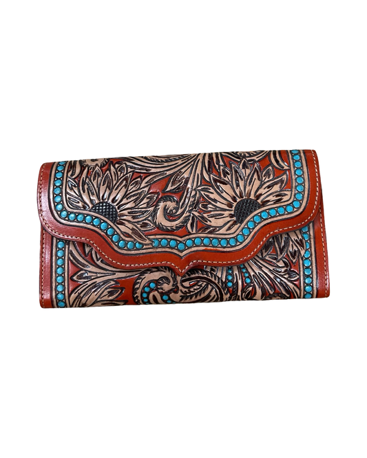 Wallet By Clothes Mentor In Brown & Orange, Size:Medium