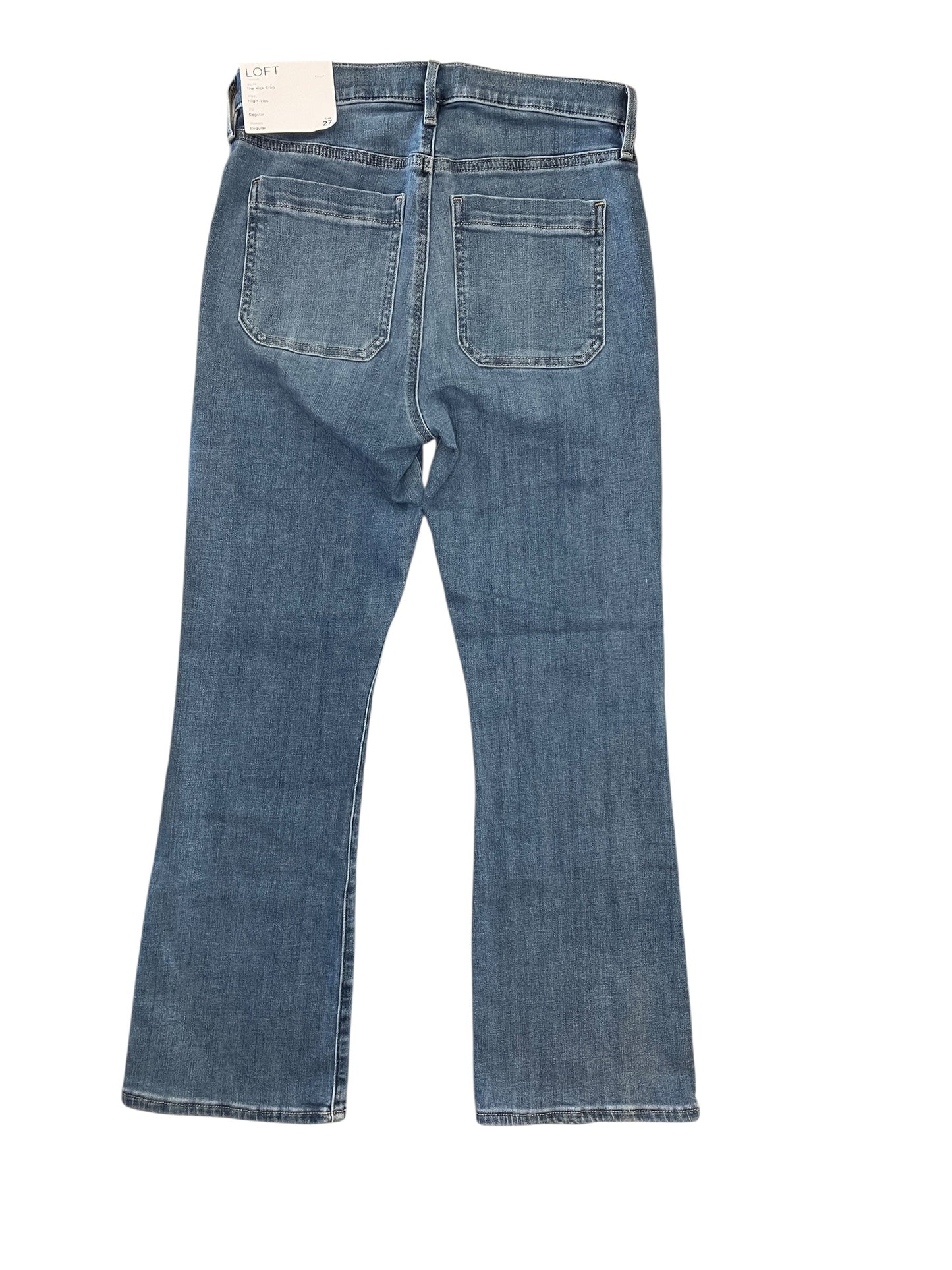 Jeans Wide Leg By Loft In Blue Denim, Size:4