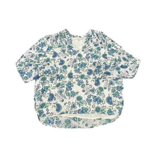 Top Ls By Loft In Cream & Green, Size:L