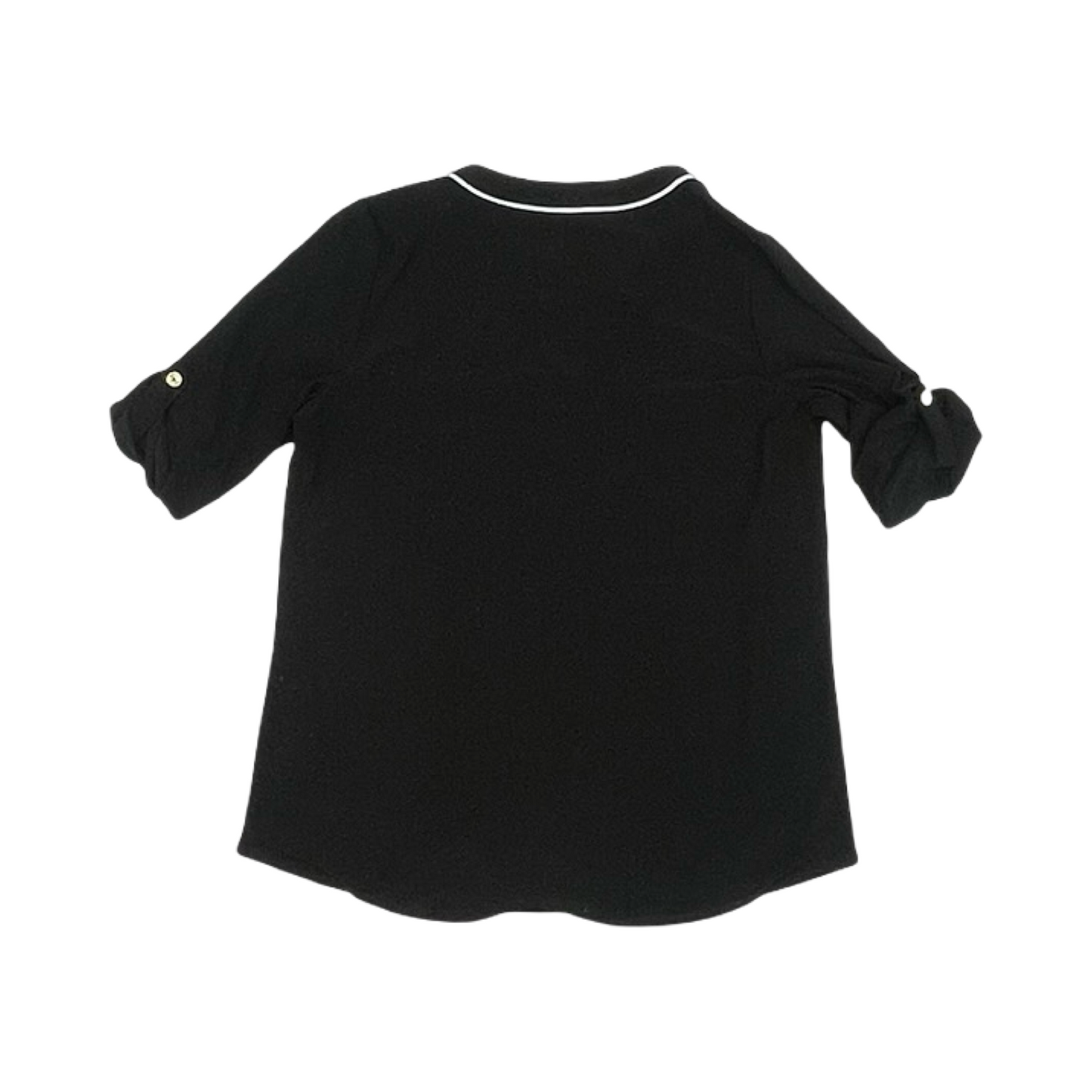 Blouse Ss By Anne Klein In Black & White, Size:M