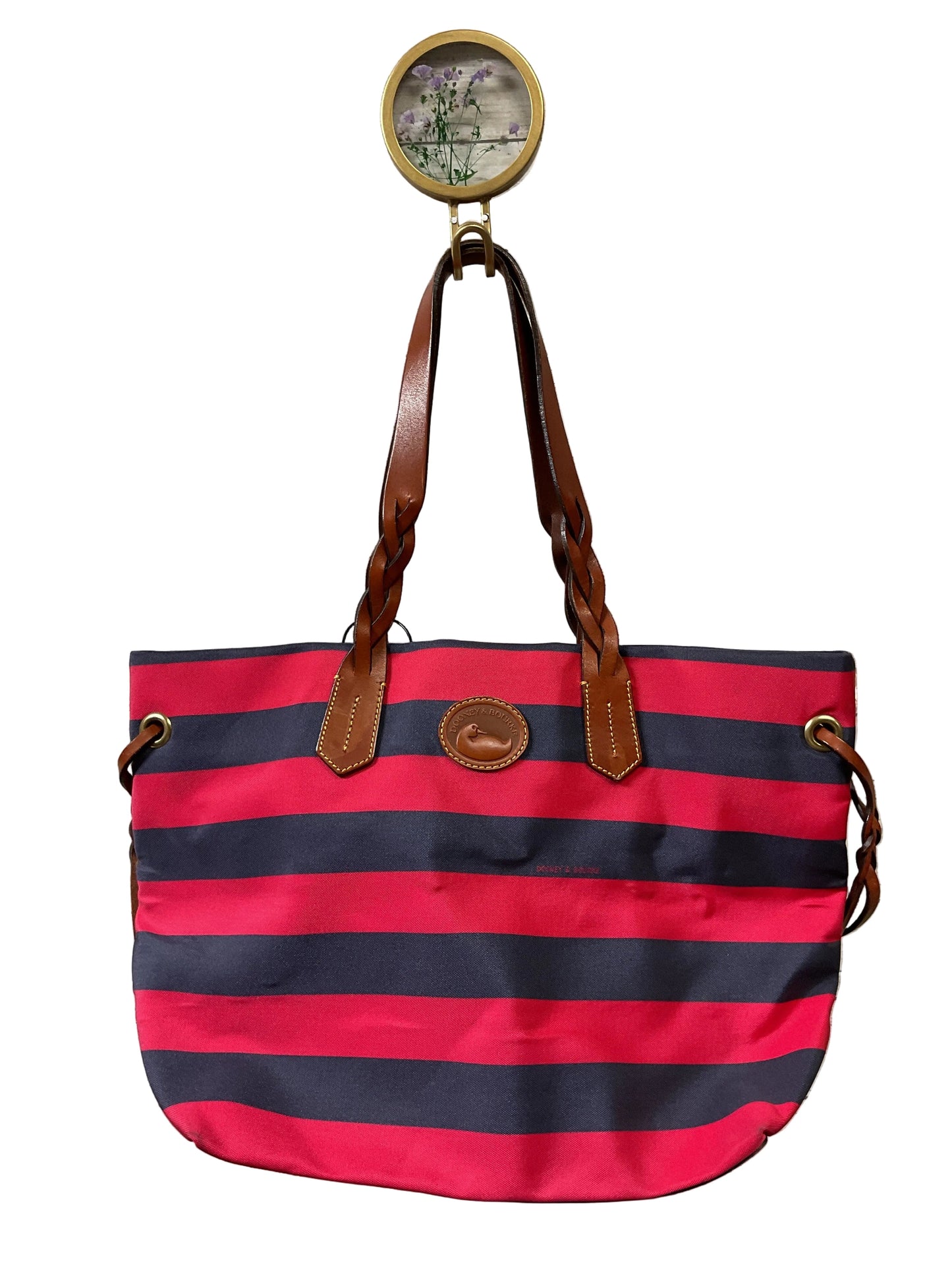 Handbag Designer By Dooney And Bourke In Blue & Red, Size:Large