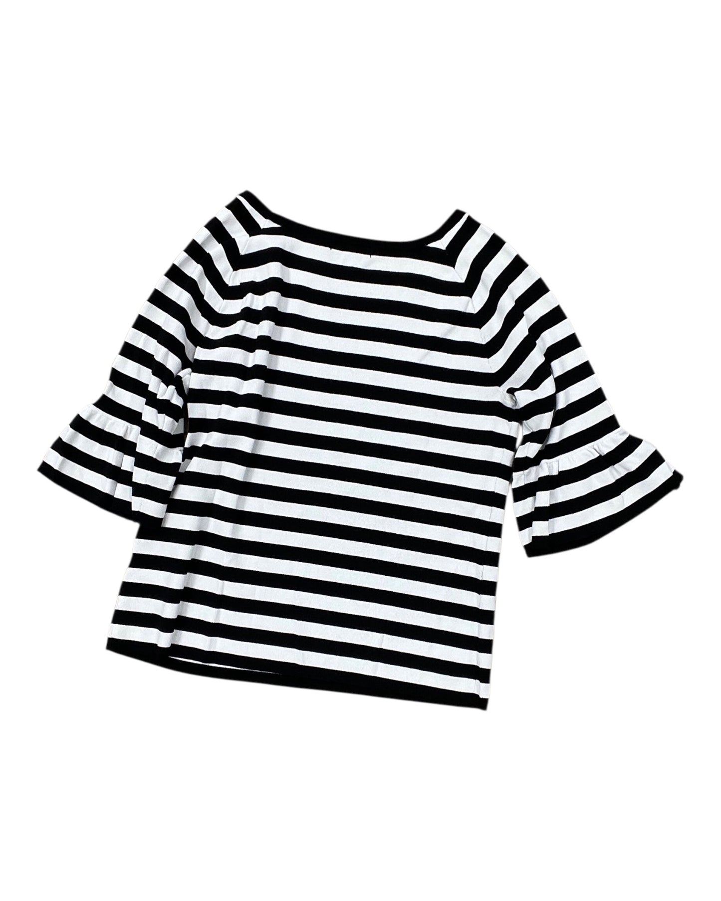 Top 3/4 Sleeve By Cable And Gauge In Black & White, Size:Xl