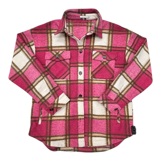 Jacket Shirt By Staccato In Plaid Pattern, Size:L