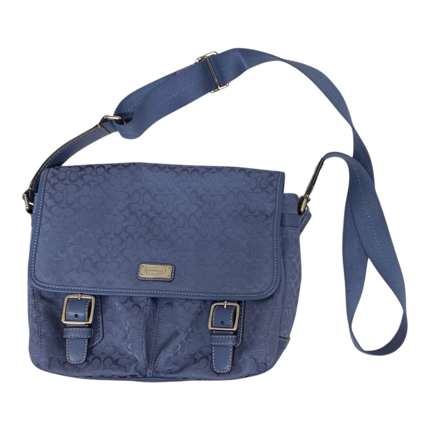 Crossbody Designer By Coach In Blue, Size:Medium