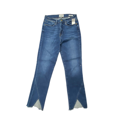 Jeans Straight By Frame In Blue Denim, Size:4