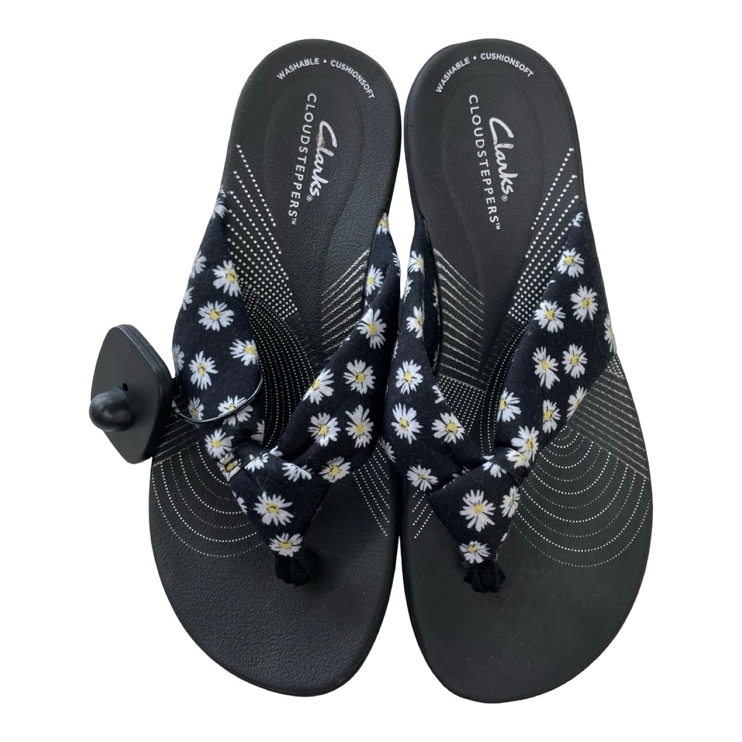Sandals Flip Flops By Clarks In Floral Print, Size:7